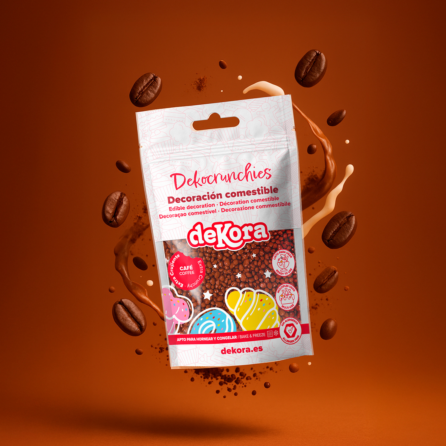 Dekocrunchies Kaffee 100 g – knusprige Zuckerperlen mit Kaffeegeschmack
