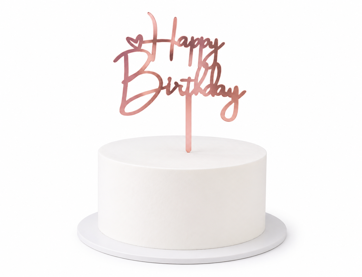 Caketopper "Happy Birthday" rosa