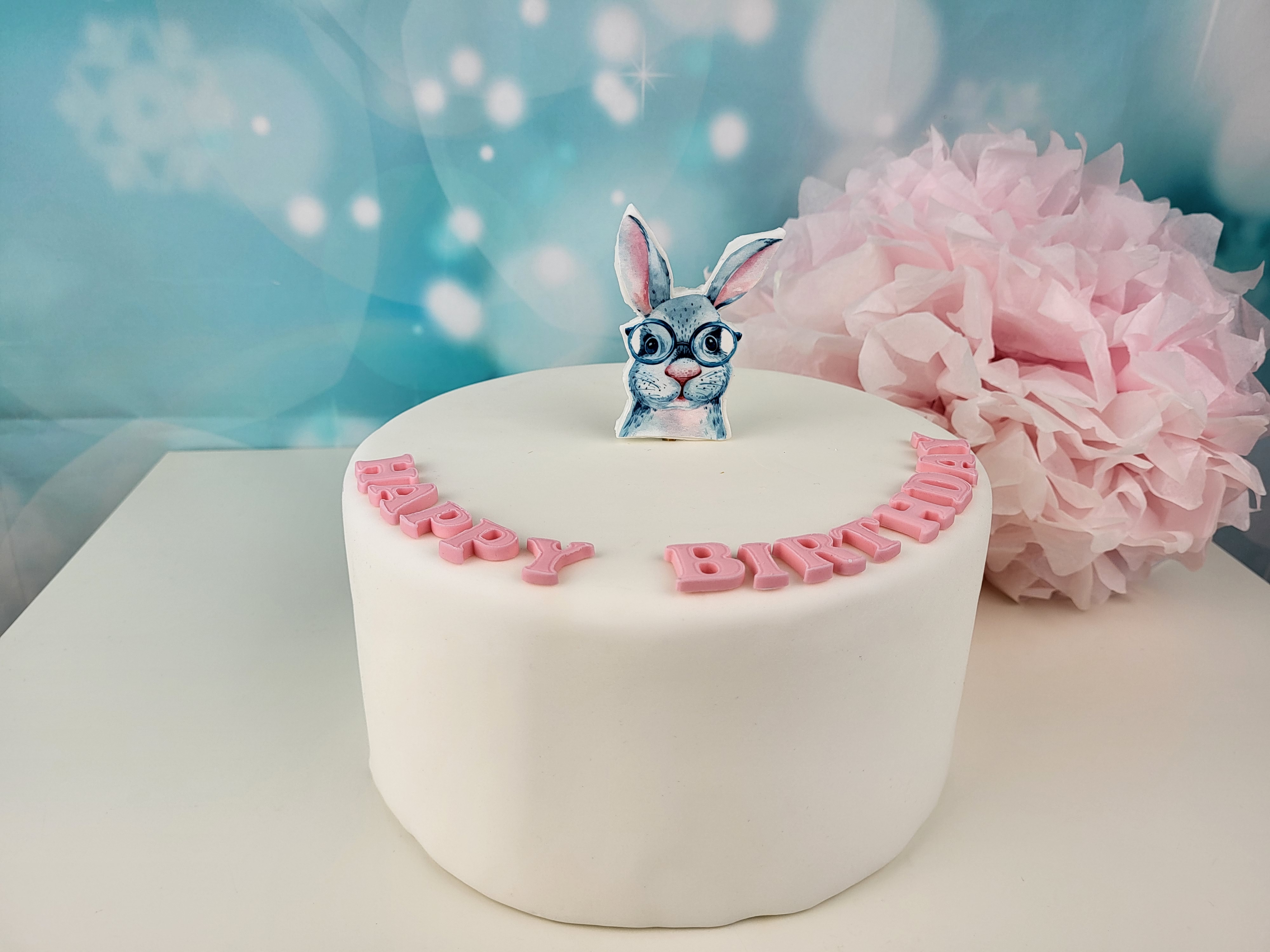 Cake Topper Hase mit Brille