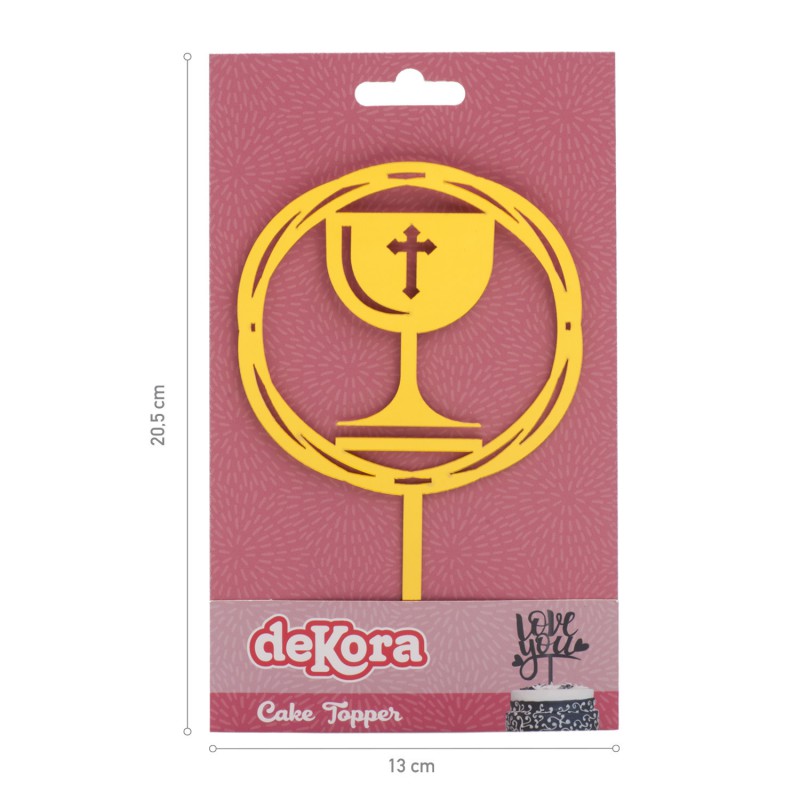 Cake Topper Erstkommunion gold