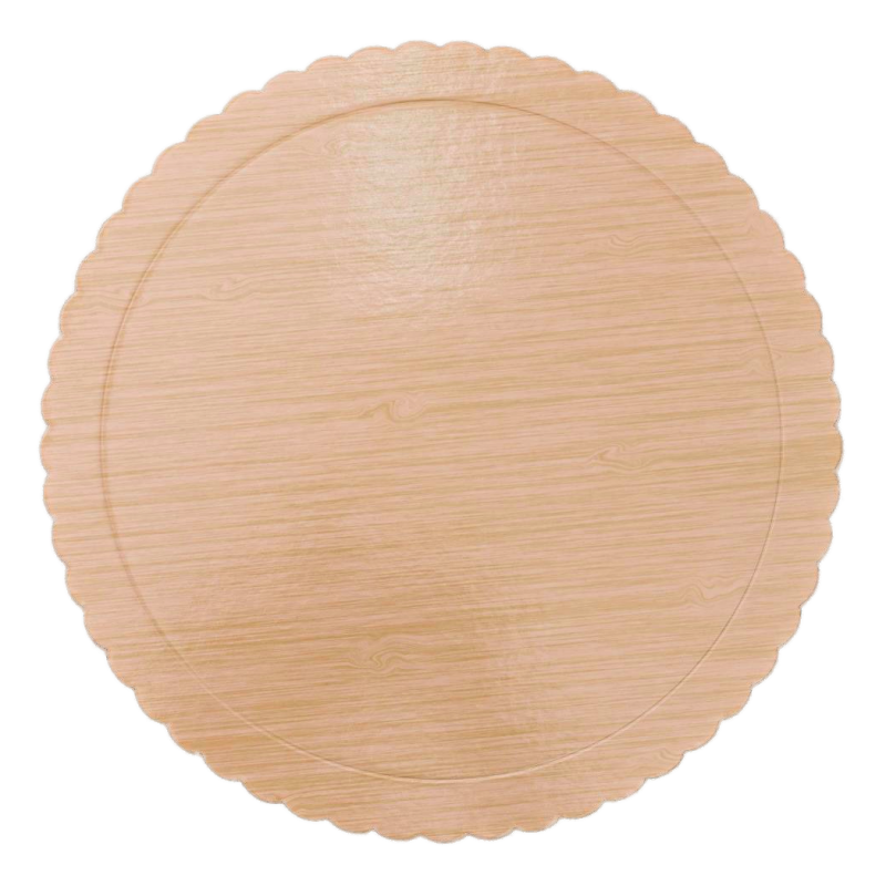 Tortenplatte rund helles Holz 30 X 3 mm