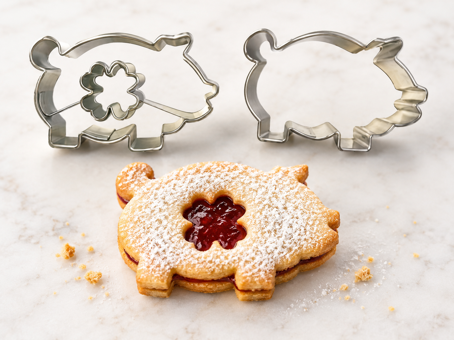Linzer Ausstecher Schwein mit Kleeblatt A27