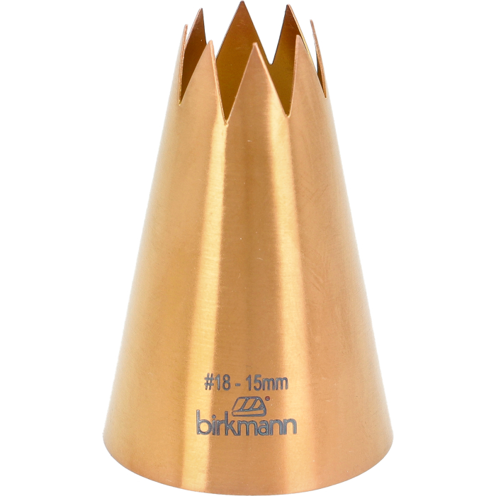 Sterntülle Nr. 18 – Ø 15 mm Edelstahl, kupferfarben