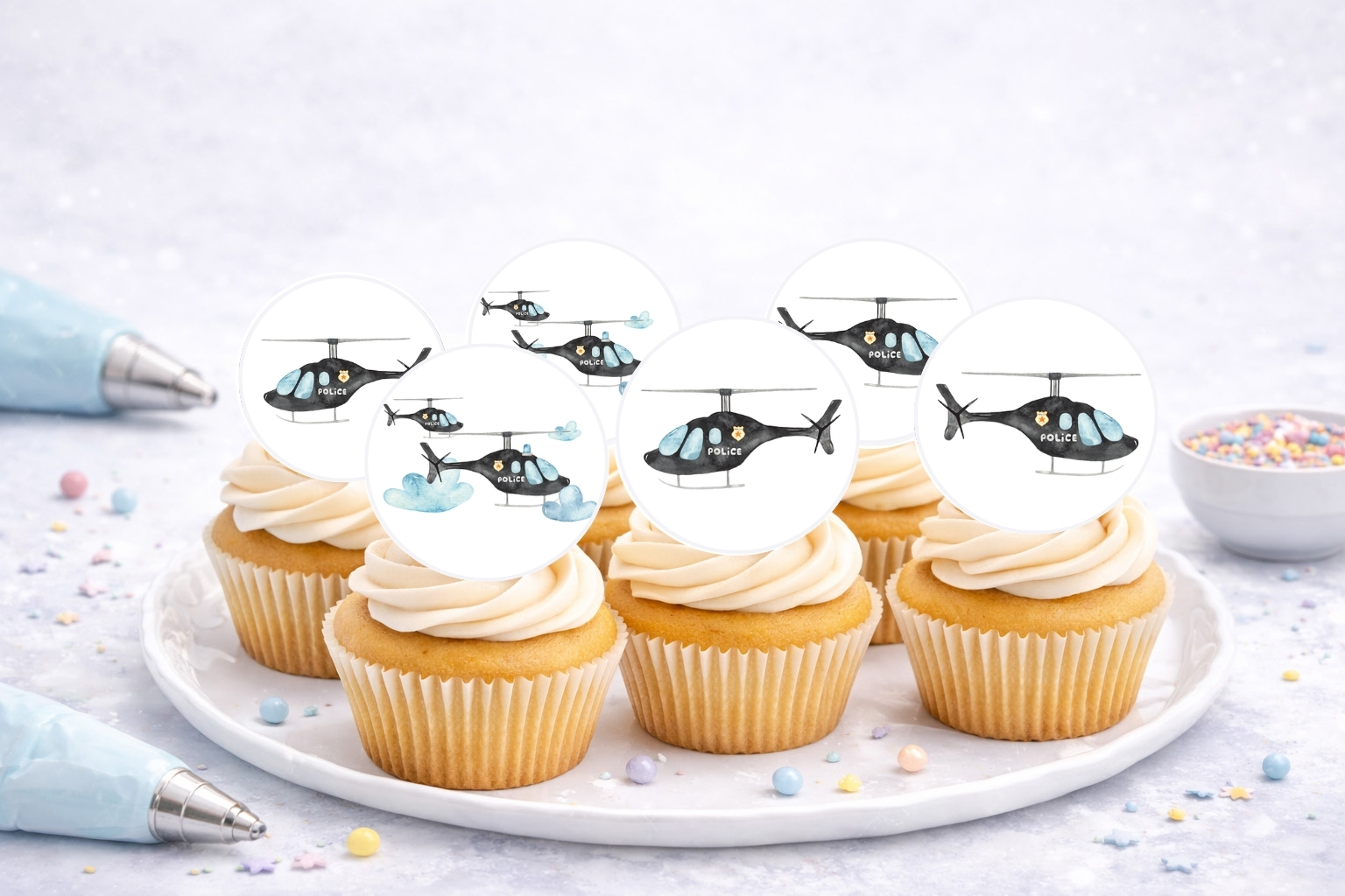 Muffinaufleger Polizei 