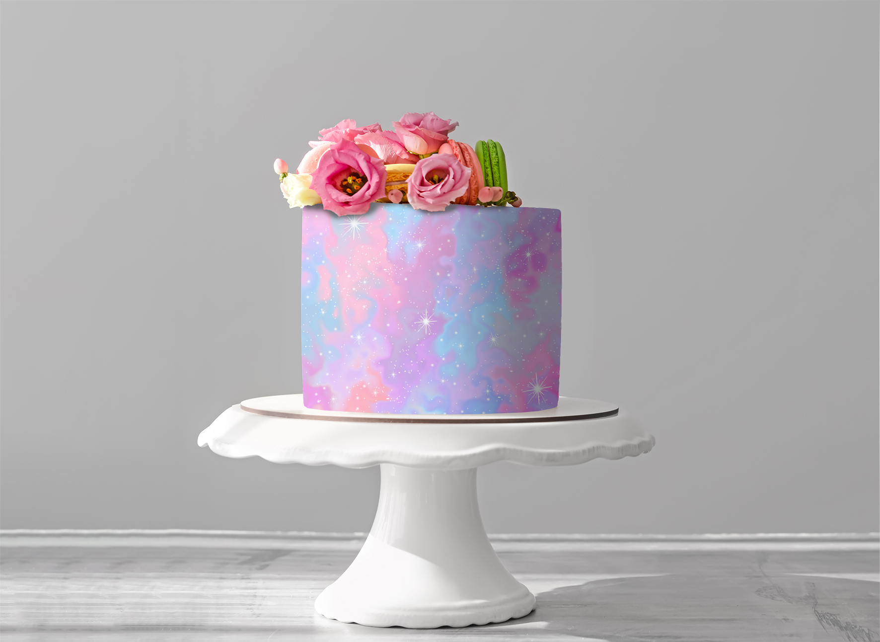 Deko Fondant pastell mit Sterne