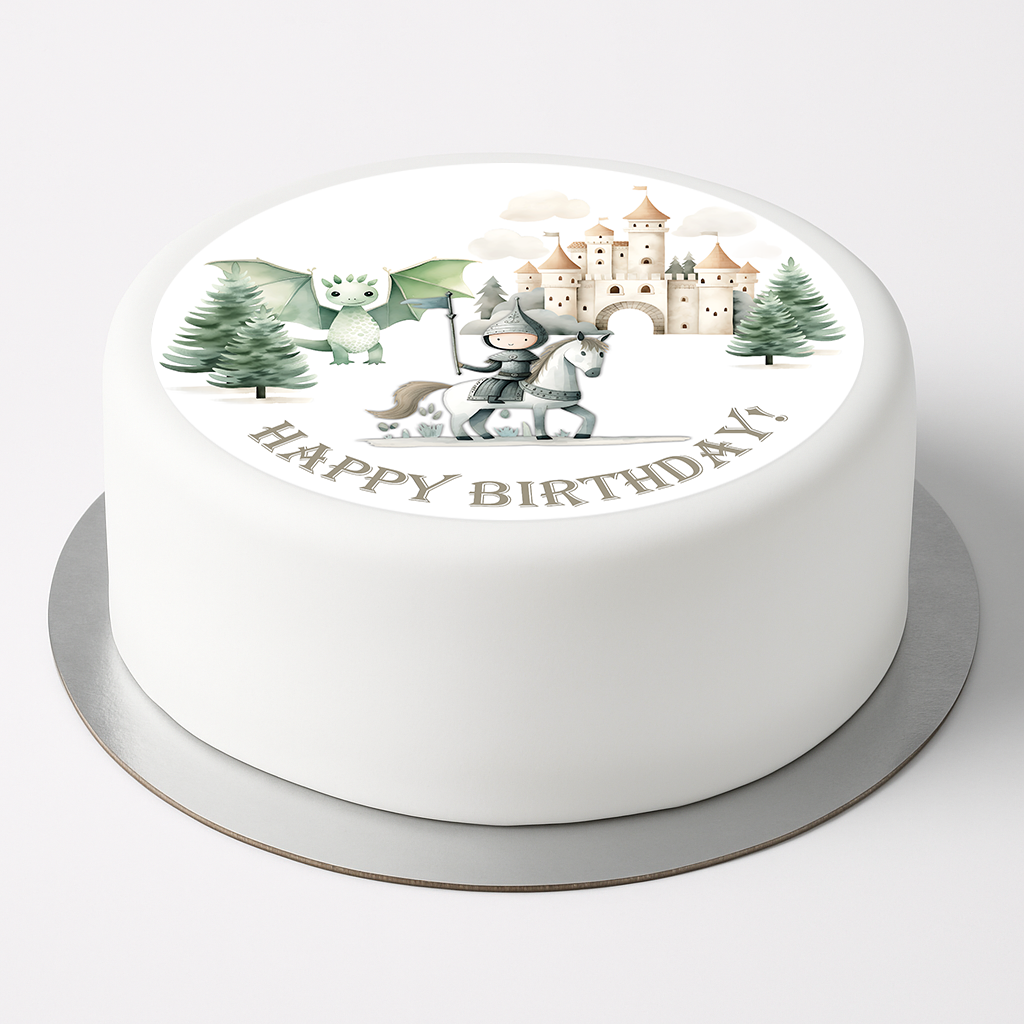 Tortenaufleger Ritter & Drache