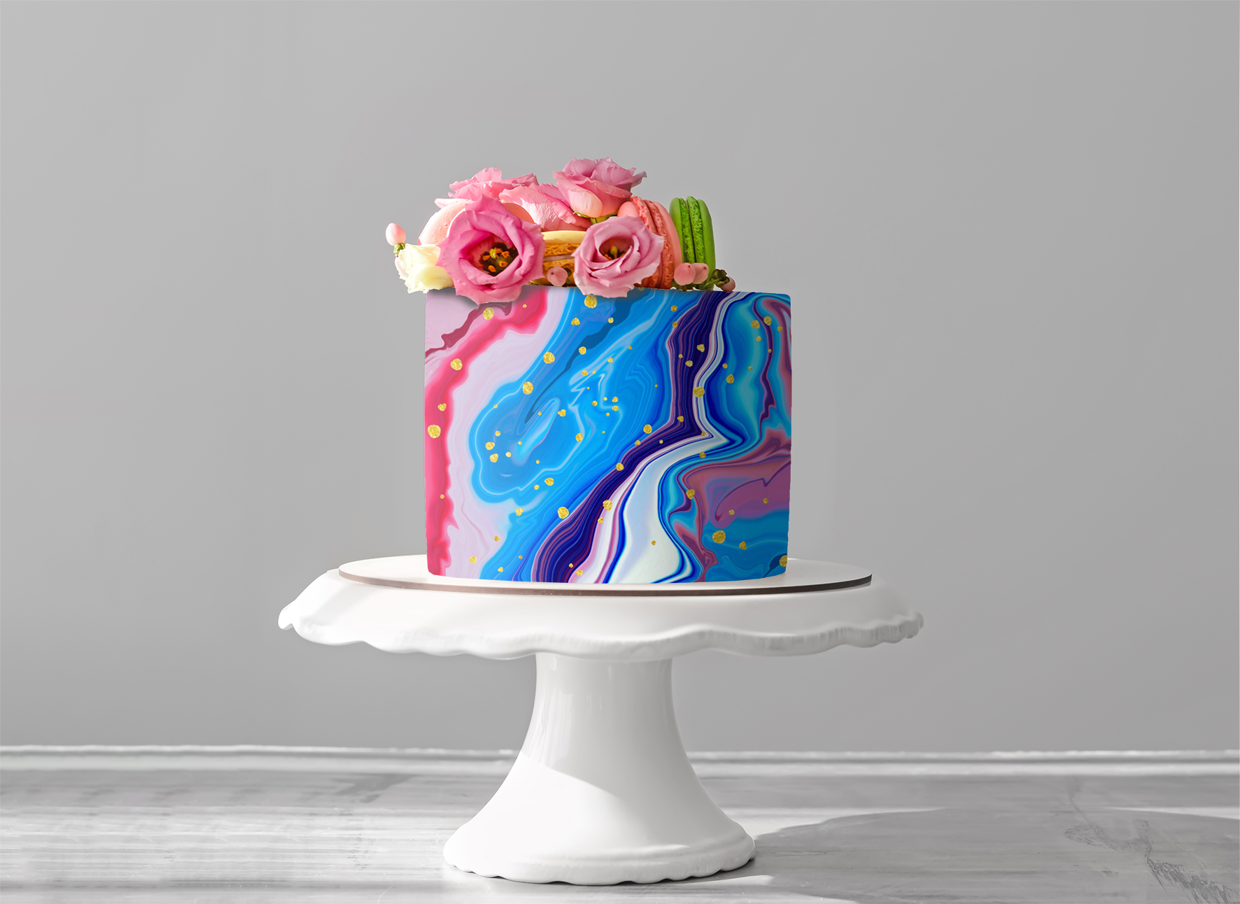 Deko Fondant bunt marble