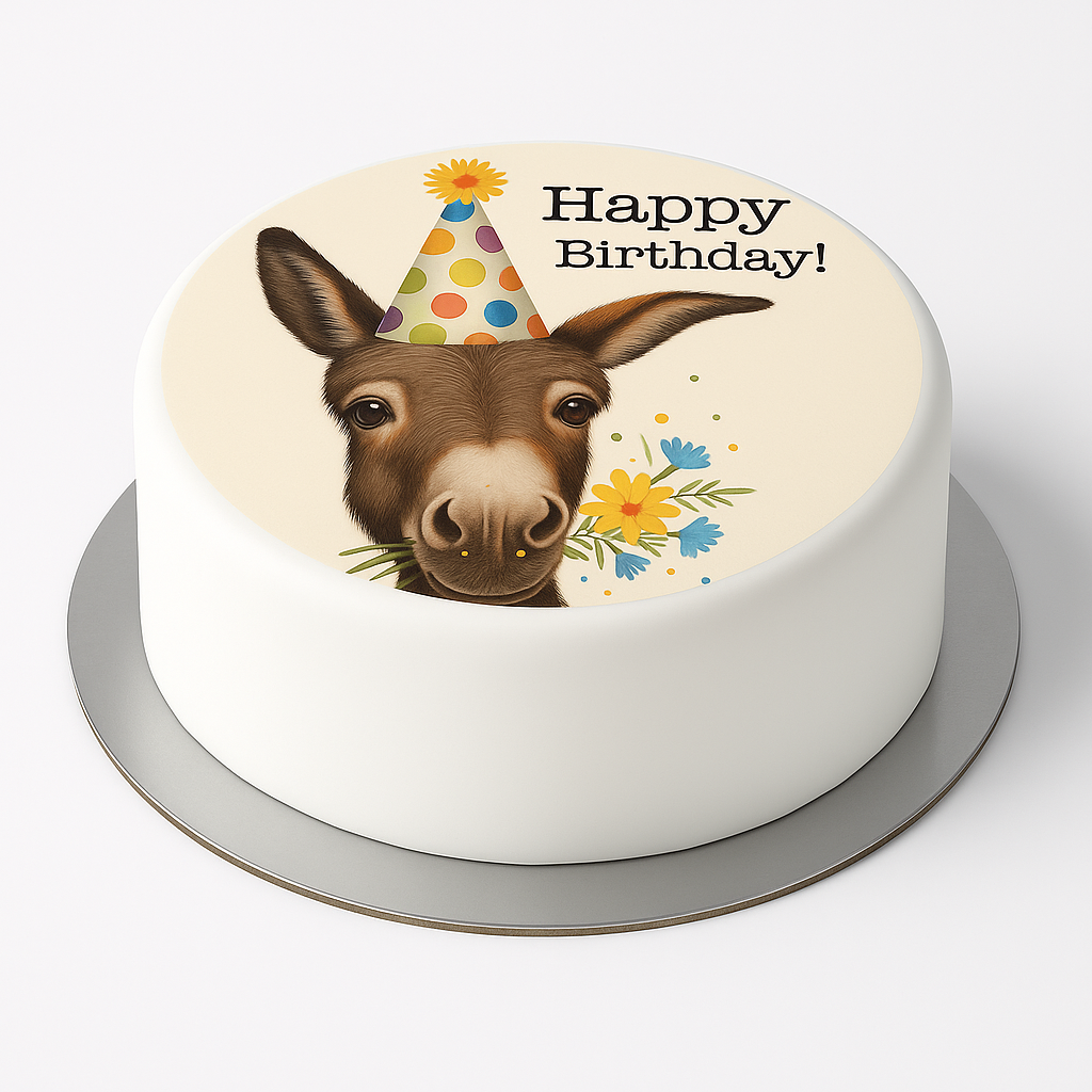 Tortenaufleger Geburtstagsesel