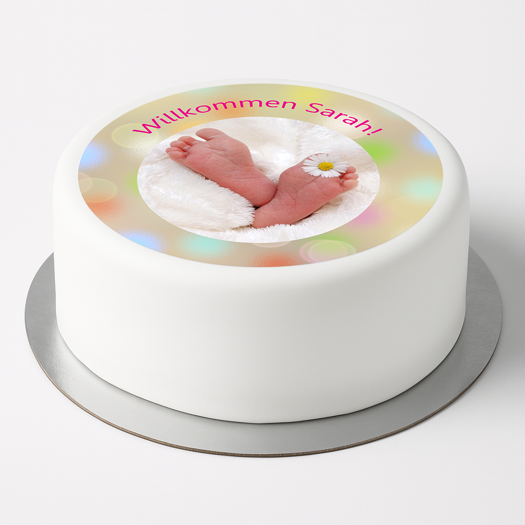 Tortenaufleger Herzlich Willkommen