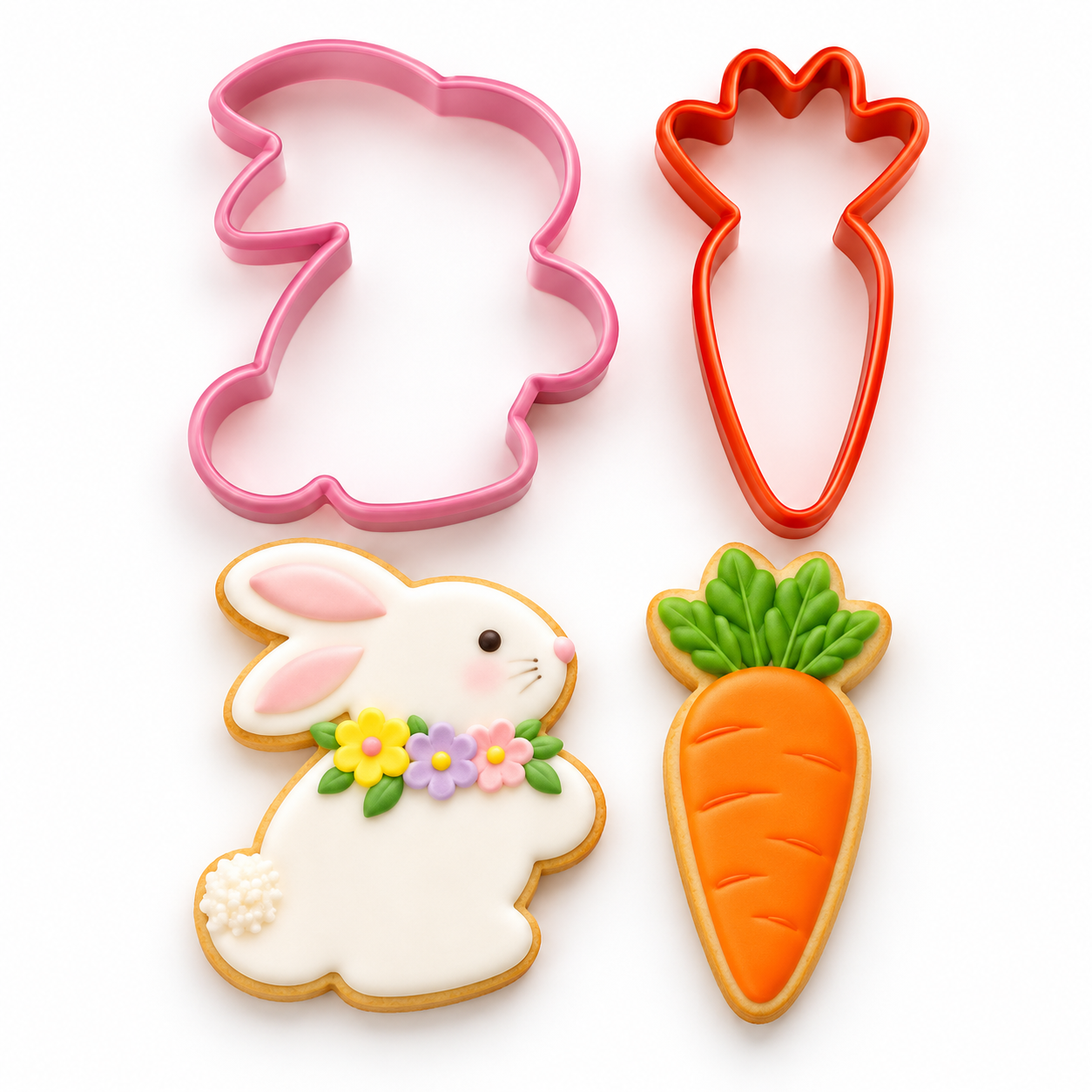 Ausstecher Ostern – 2er Set Hase und Karotte