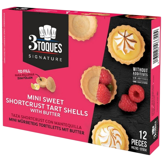 Mürbteig-Butter-Tartelettes – 12 Stück | Fertige Tartelettes zum Befüllen 