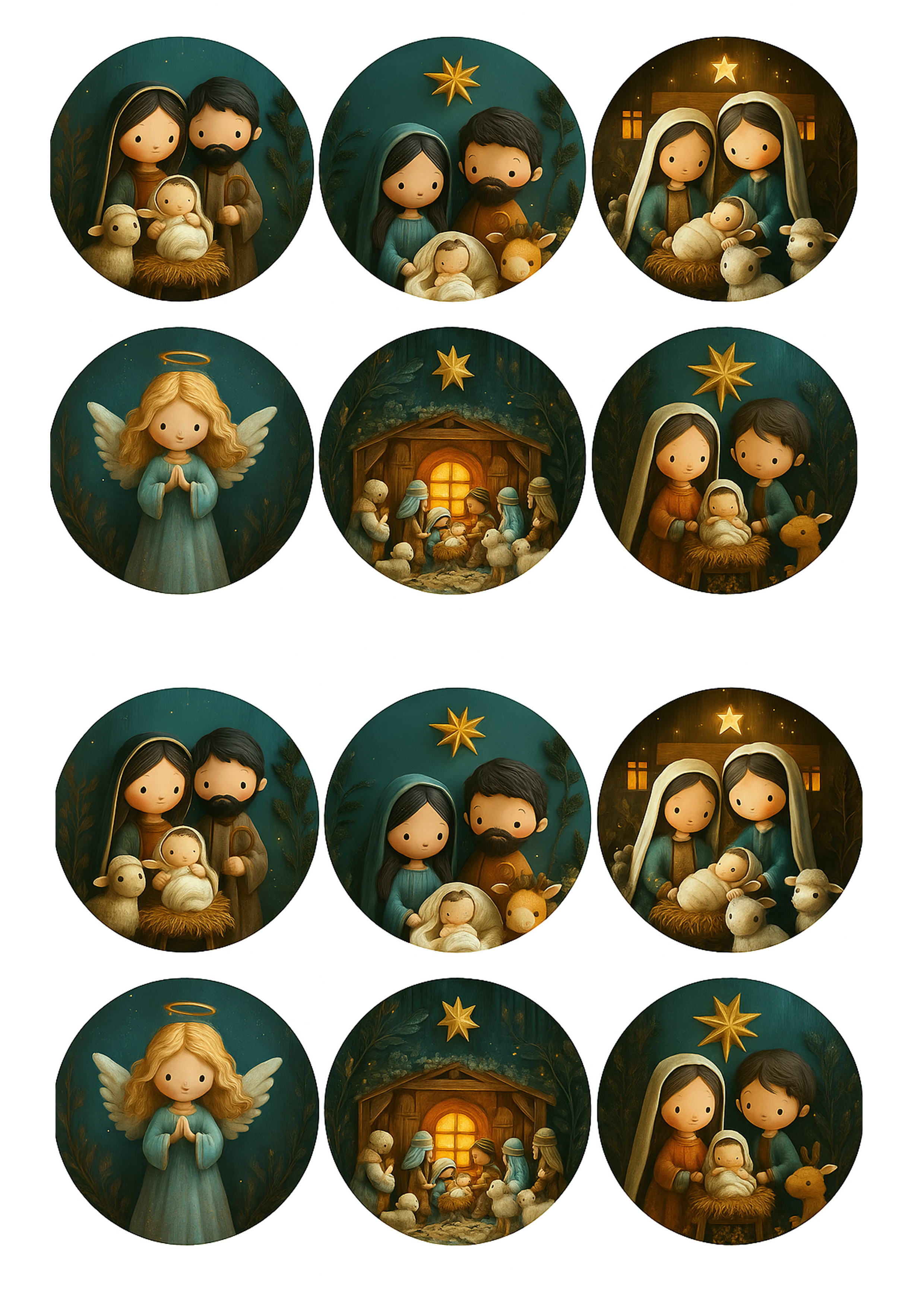 Keksaufleger Weihnachten Krippe