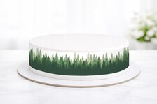 Wald Zuckerumrandung 3-teilig – Essbares Tortenband Waldtiere 6,5x26 cm