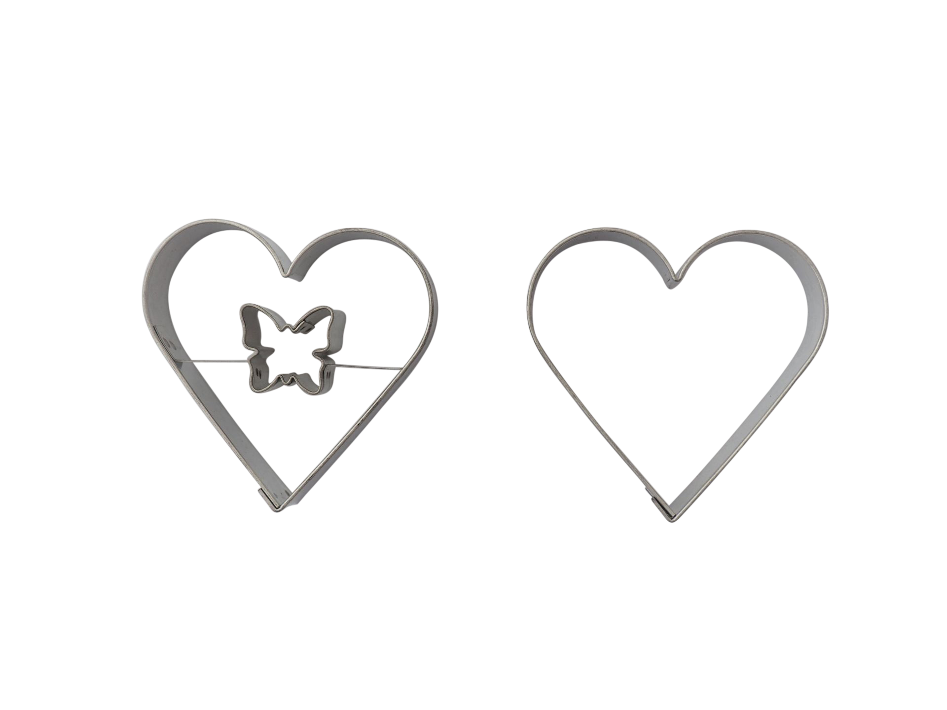 Linzer Ausstecher Herz mit Schmetterling | 5,5 cm 2-teilig