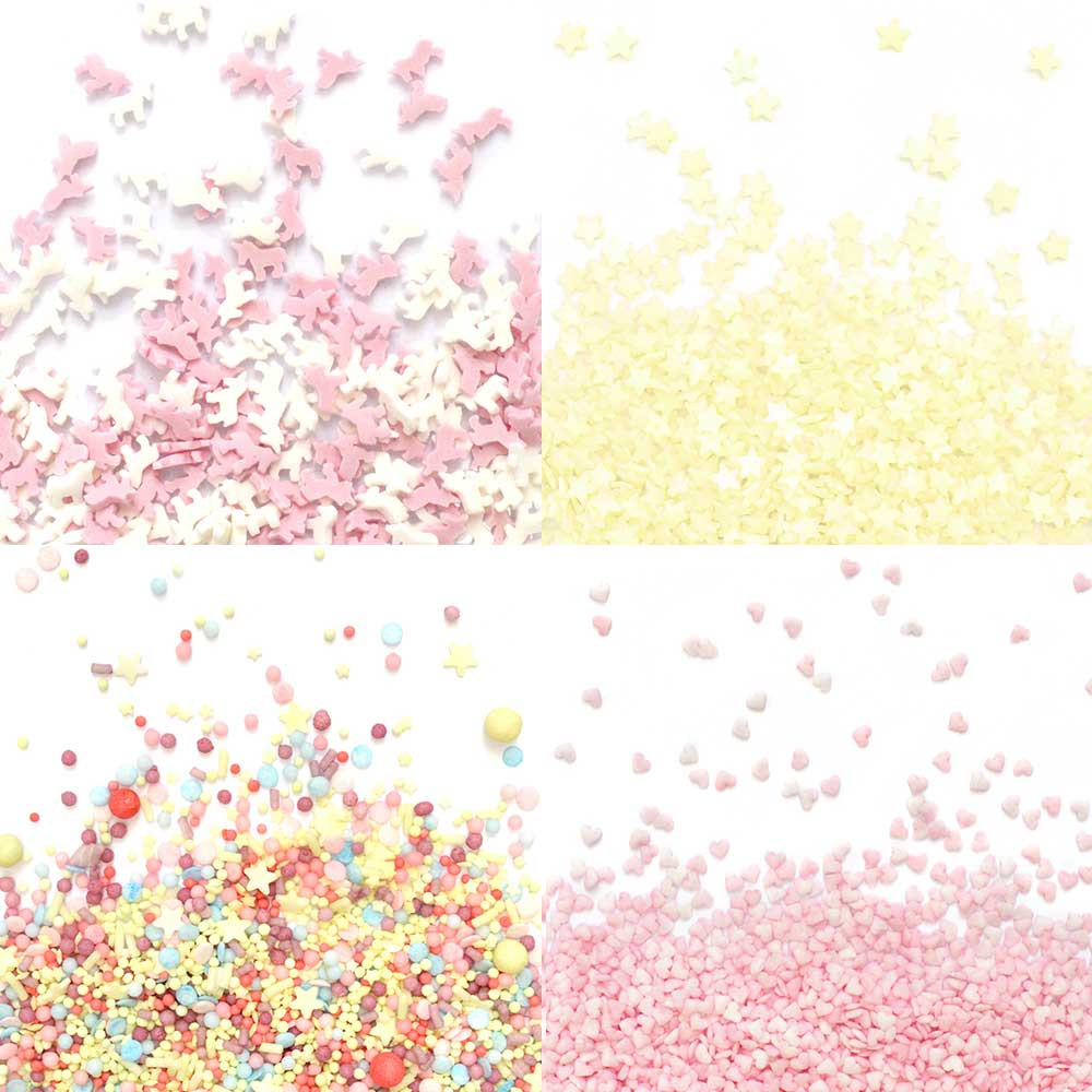 Zuckerdekor-Mix „Einhorn“ – 60 g (4 Sorten im Set)