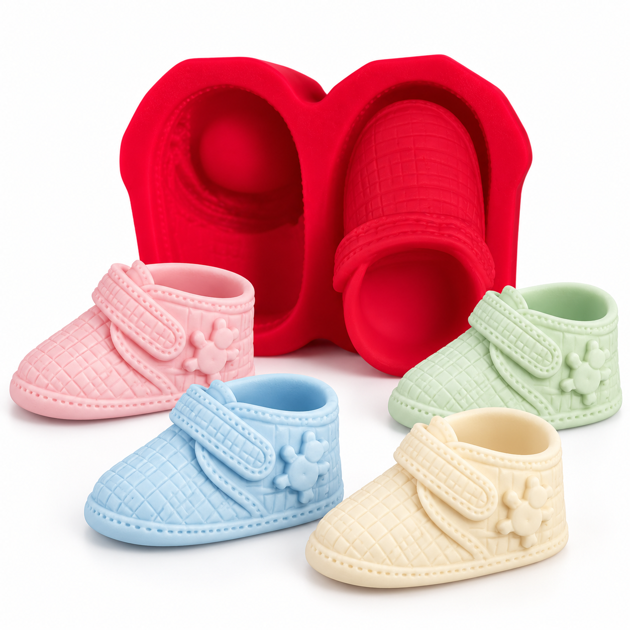 Silikonform Babyschuhe