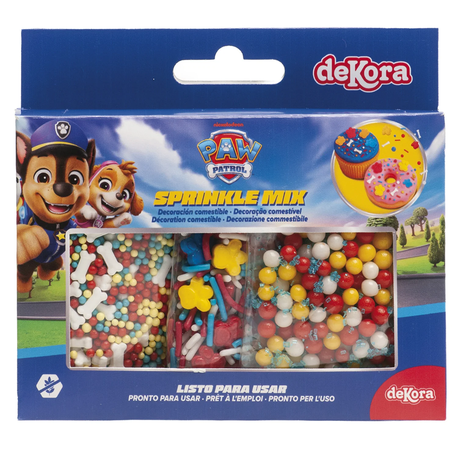 Paw Patrol Streusel Mix 70 g – 3-fach Zuckerdekor für Torten & Cupcakes