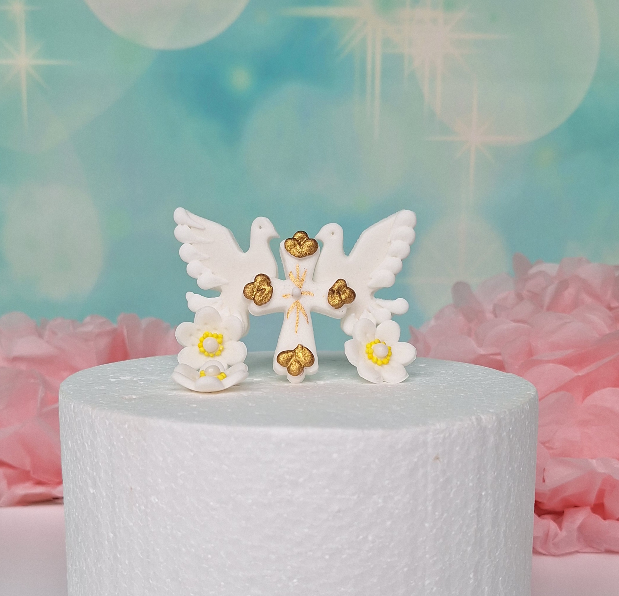 Zuckerdekoration Kommunionsset / 6 teilig