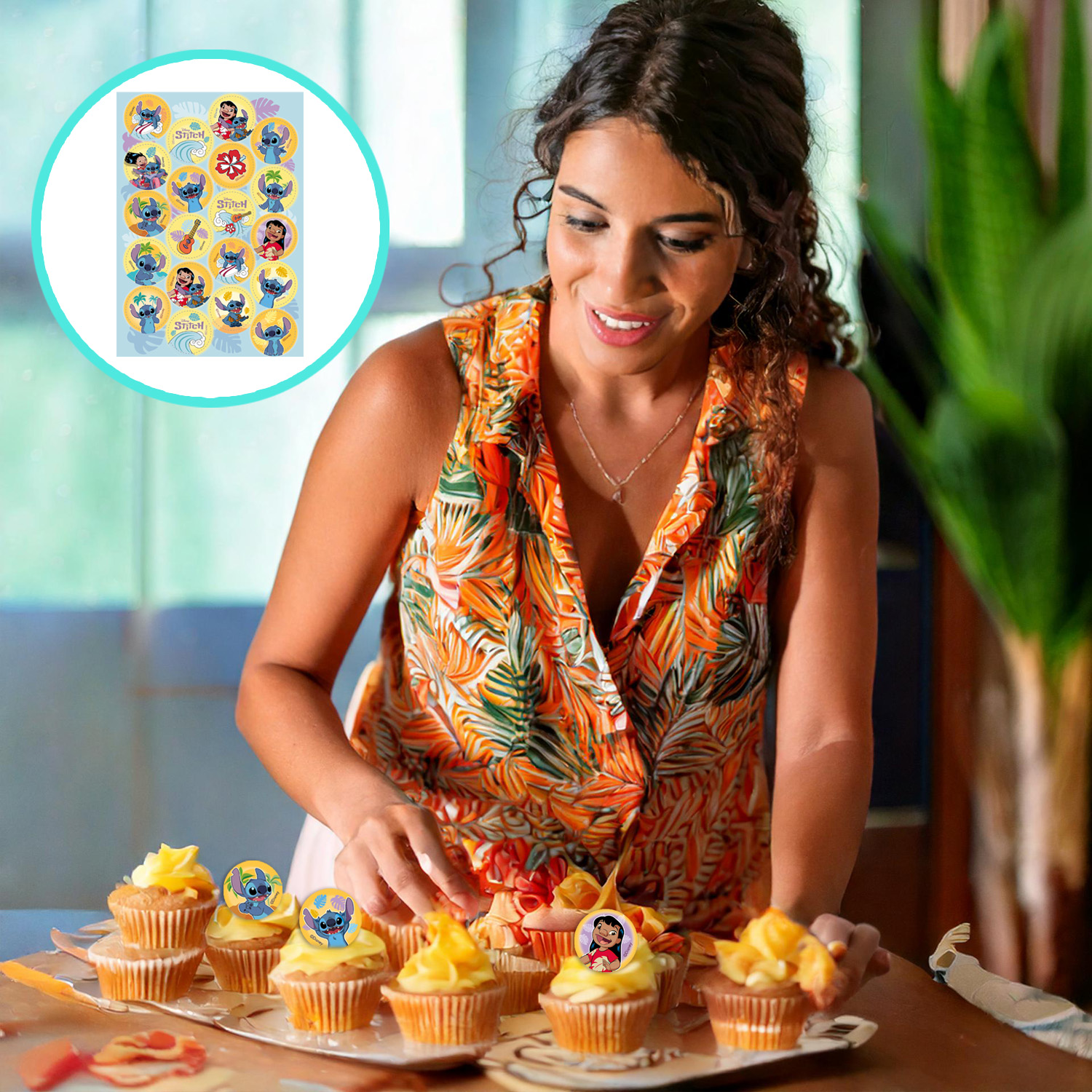 Oblaten Dekoration Stitch Muffins Tortendekoration  Oblaten Dekoration Stitch Muffins Tortendekoration