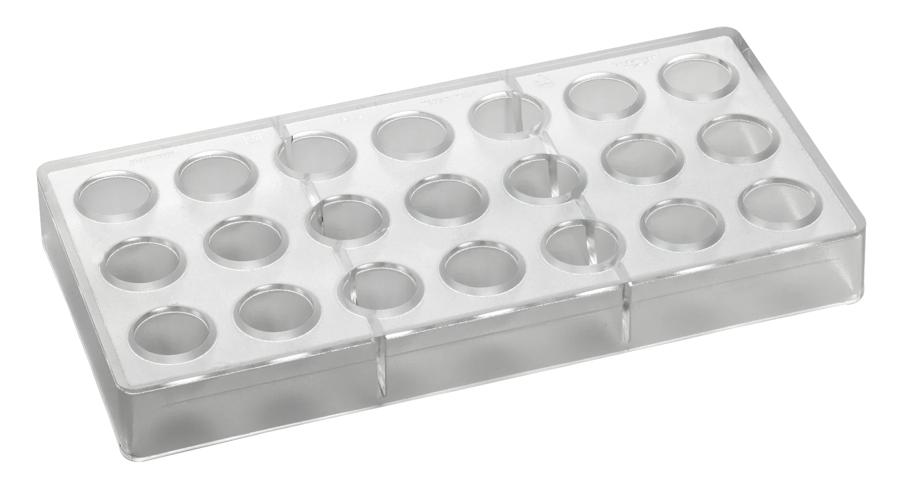 Pavoni Pralinenform PC37 aus Polycarbonat – 21er Schokoladenform für Pralinen und Bonbons