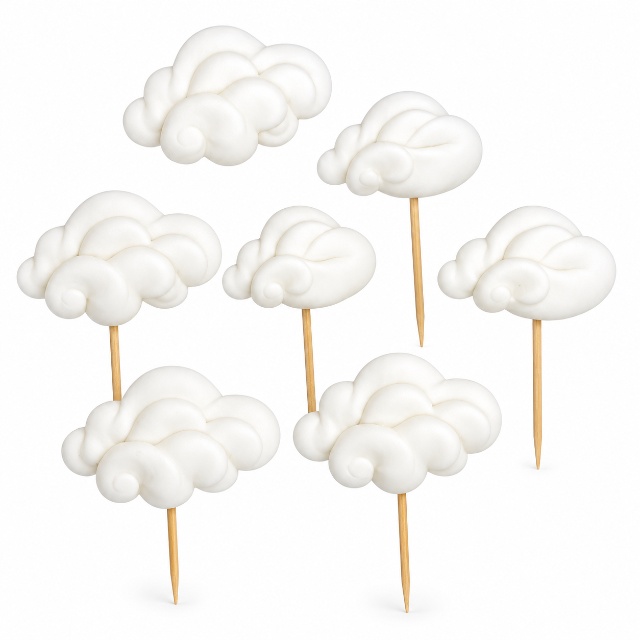 ☁️ Essbare Zuckerdeko „Wolken“ Caketopper