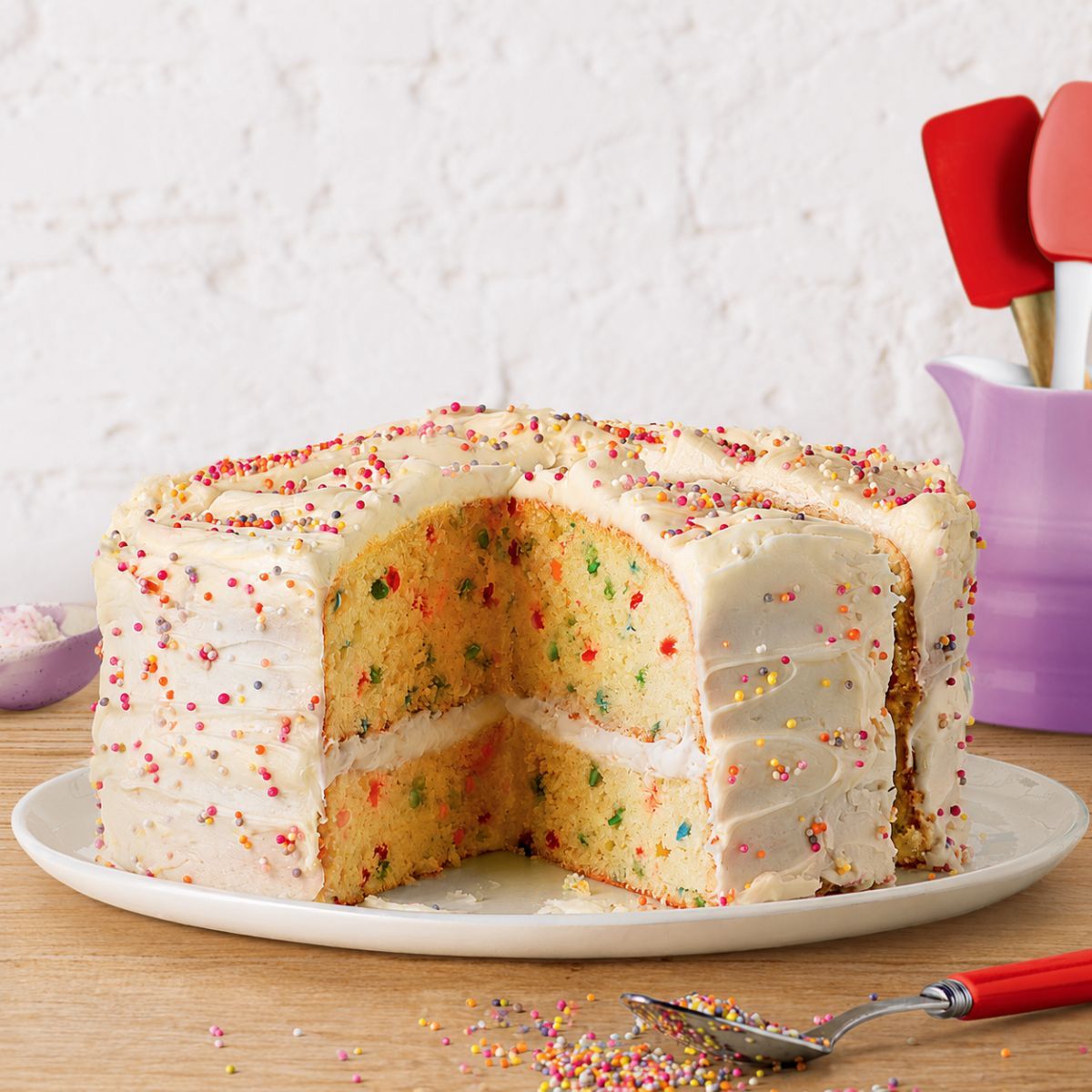 Betty Crocker Rainbow Chip Cake Mix 425 g – Backmischung für bunten Vanillekuchen