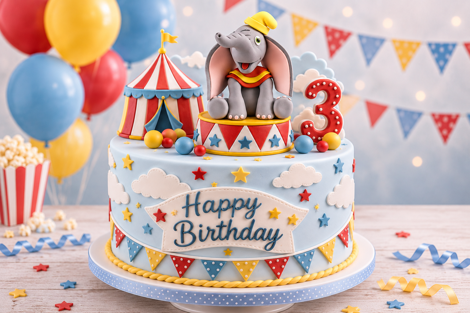 Dumbo Zirkuselefant mit gelber Mütze