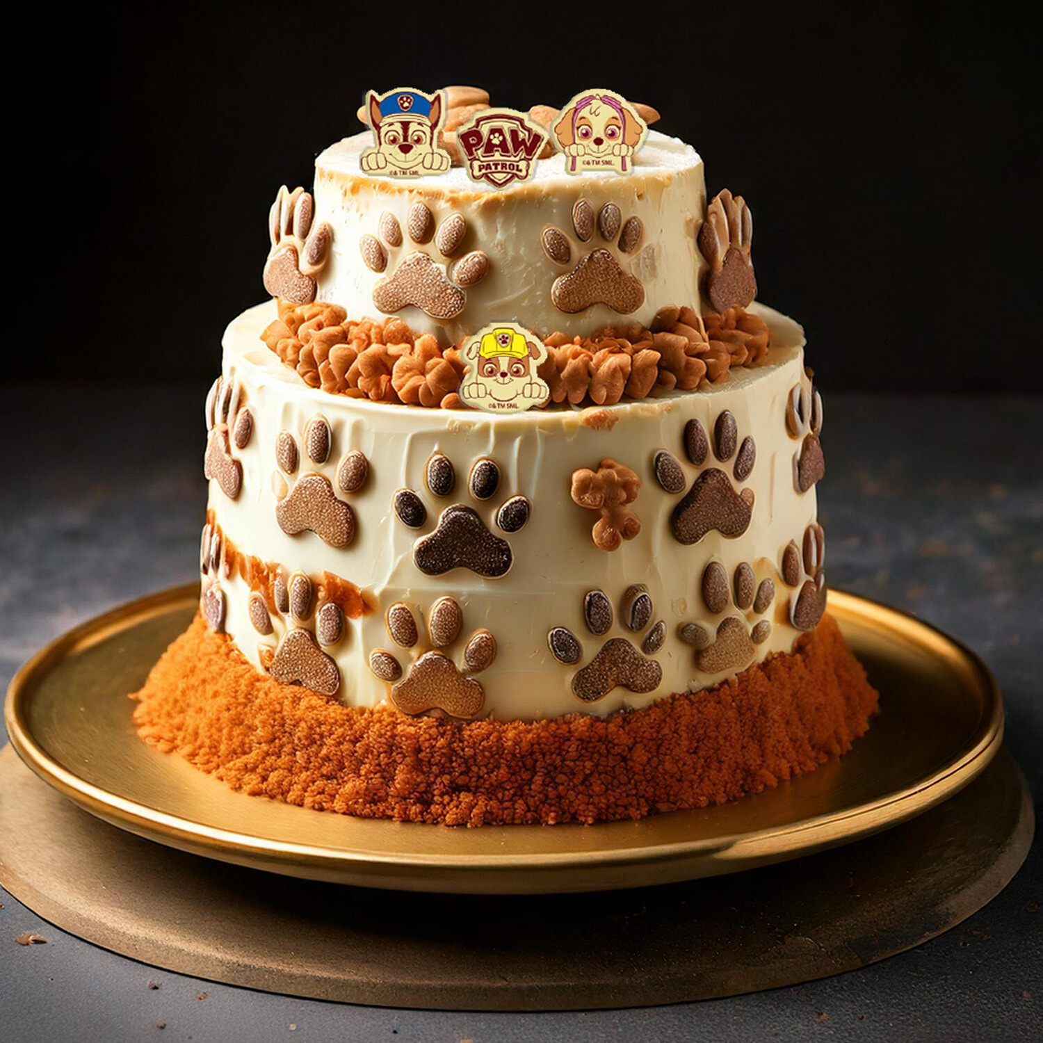 PAW Patrol Schokoladenaufleger aus weißer Schokolade (27,5 x 31 mm)