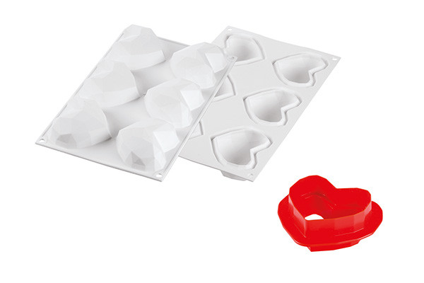 Silikomart Kit Silikonform mit Ausstecher Amorini Origami 110