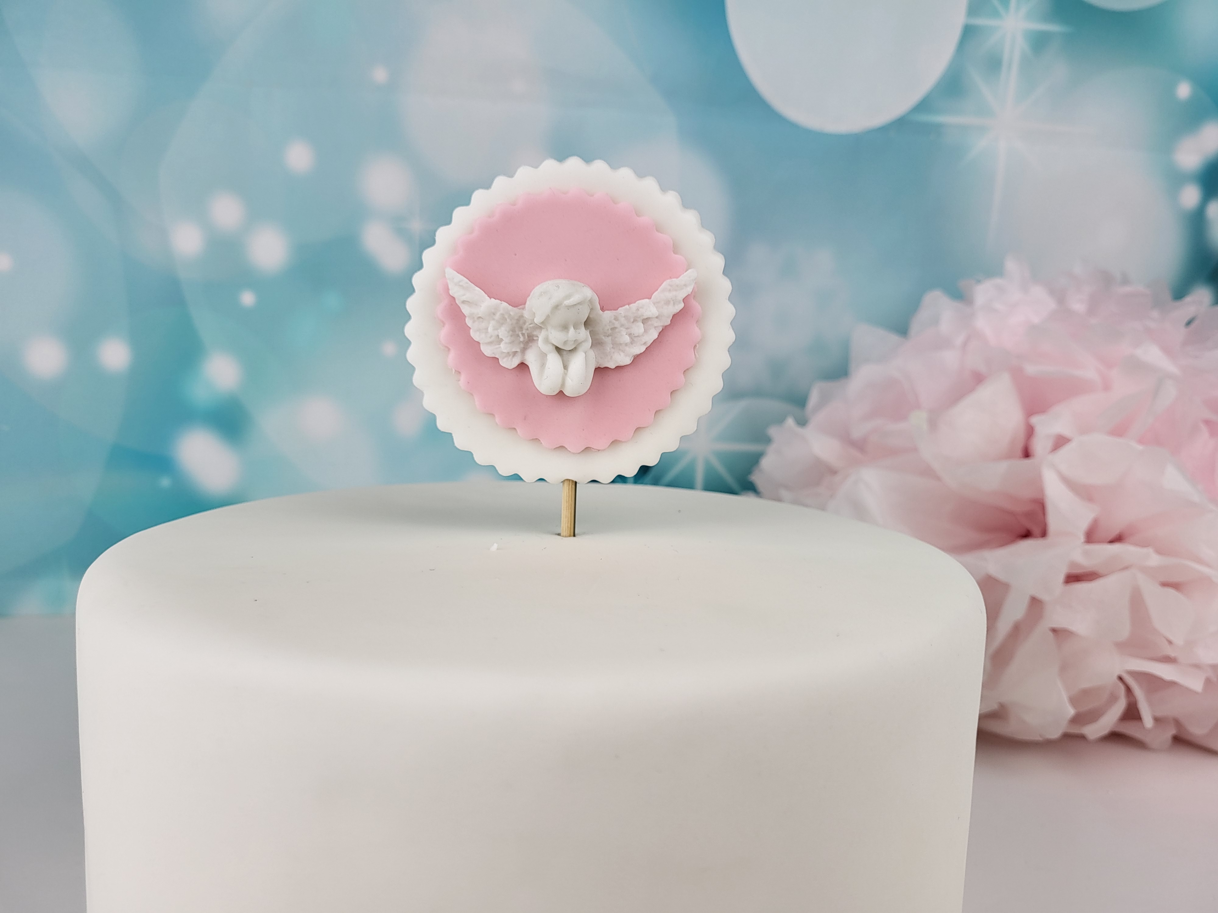 Cake Topper Engel rosa