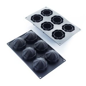 Martellato Harmony Silikonform BlackSil – Wellenform für 6 Monoporzionen