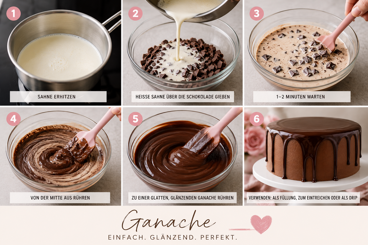 Schritt für Schritt Anleitung zur perfekten Ganache