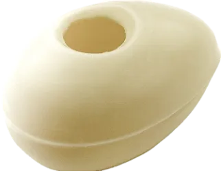 1 Folie Hohlkörper Medium-Ei  Weiß aus feinster Confiserie-Schokolade Kopie