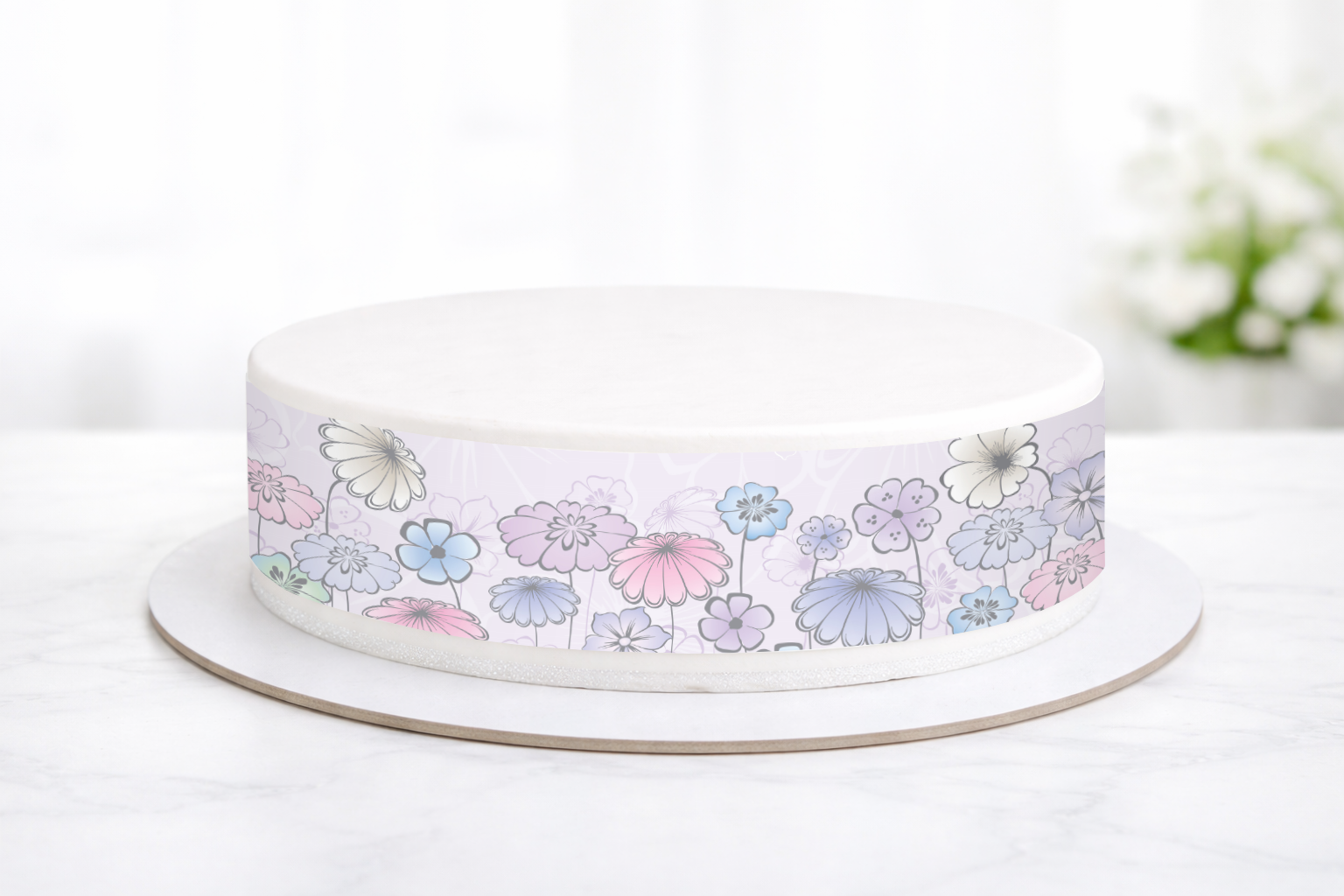Tortenband Blumen