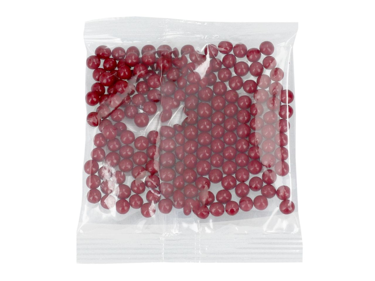 Valrhona Crunch Himbeere Perlen (P161) – knusprige Dekorperlen 5–6 mm, fruchtige Himbeernote, Inhalt 30 g