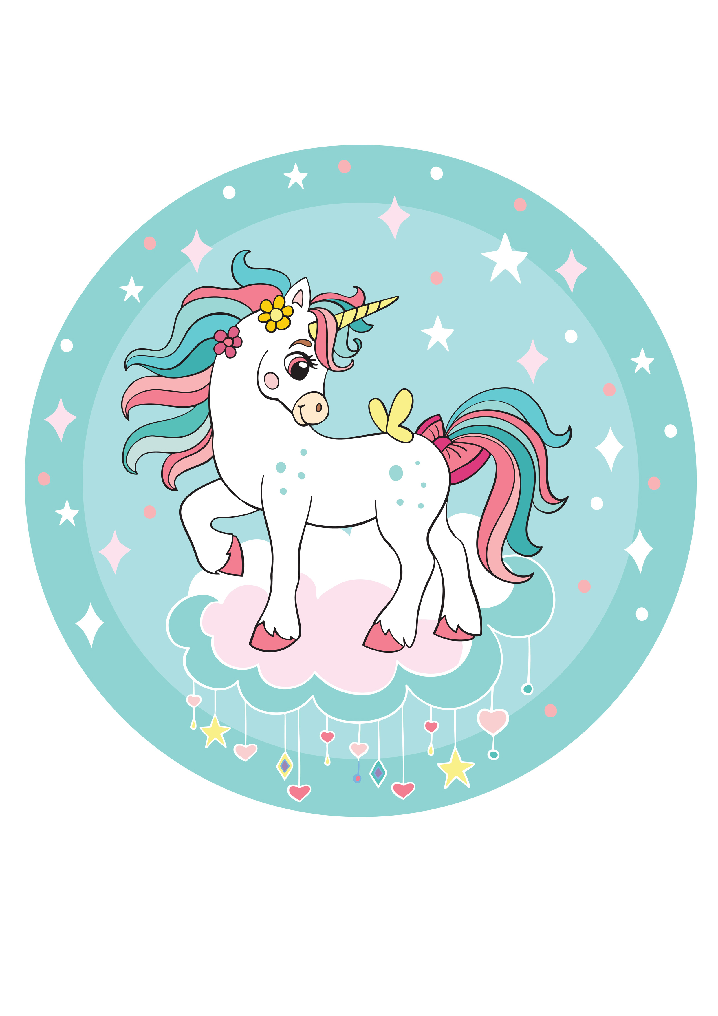 Tortenaufleger Einhorn