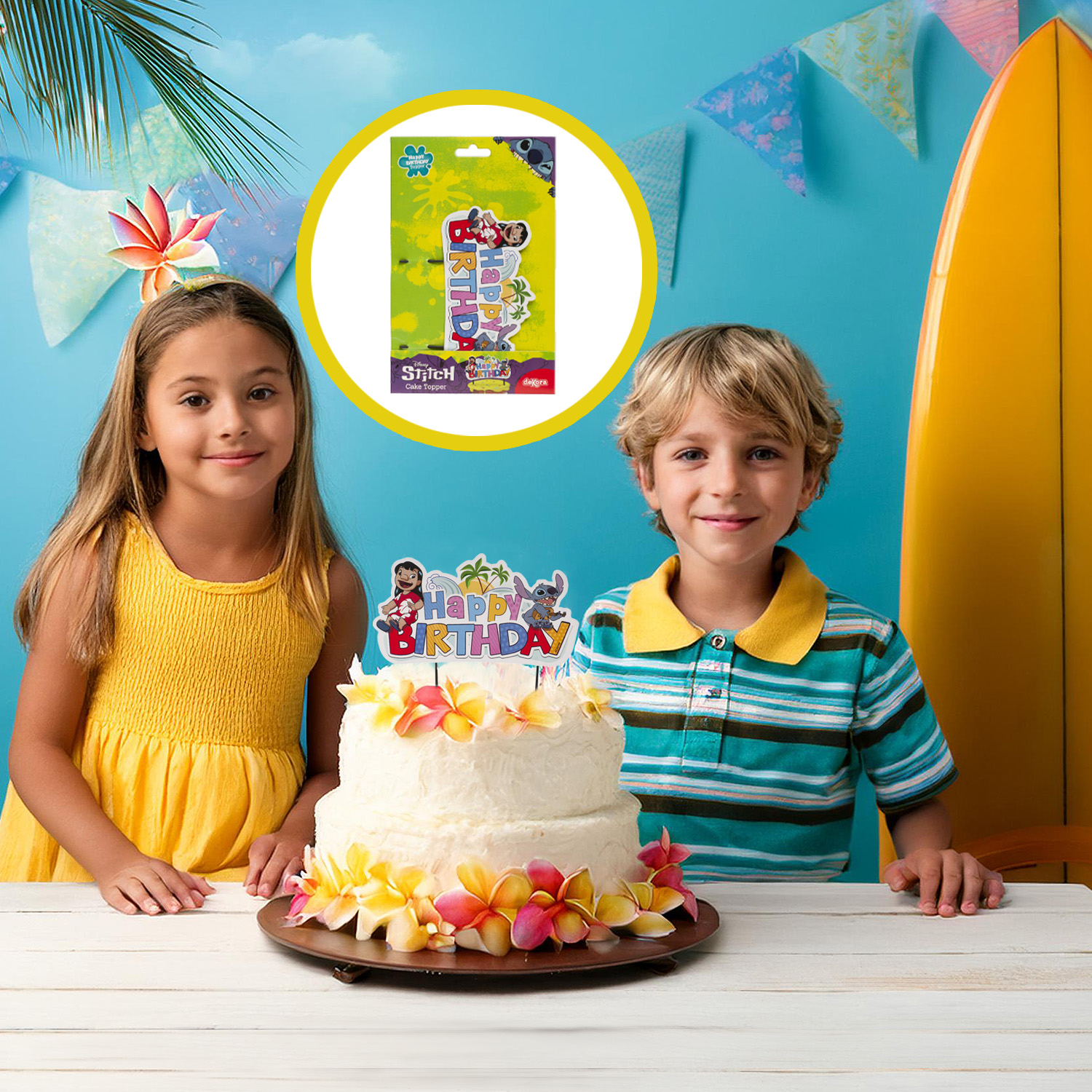 Cake Topper „Stitch“ – 17,5 cm Papier-Tortenstecker Cake Topper „Stitch“ – 17,5 cm Papier-Tortenstecker