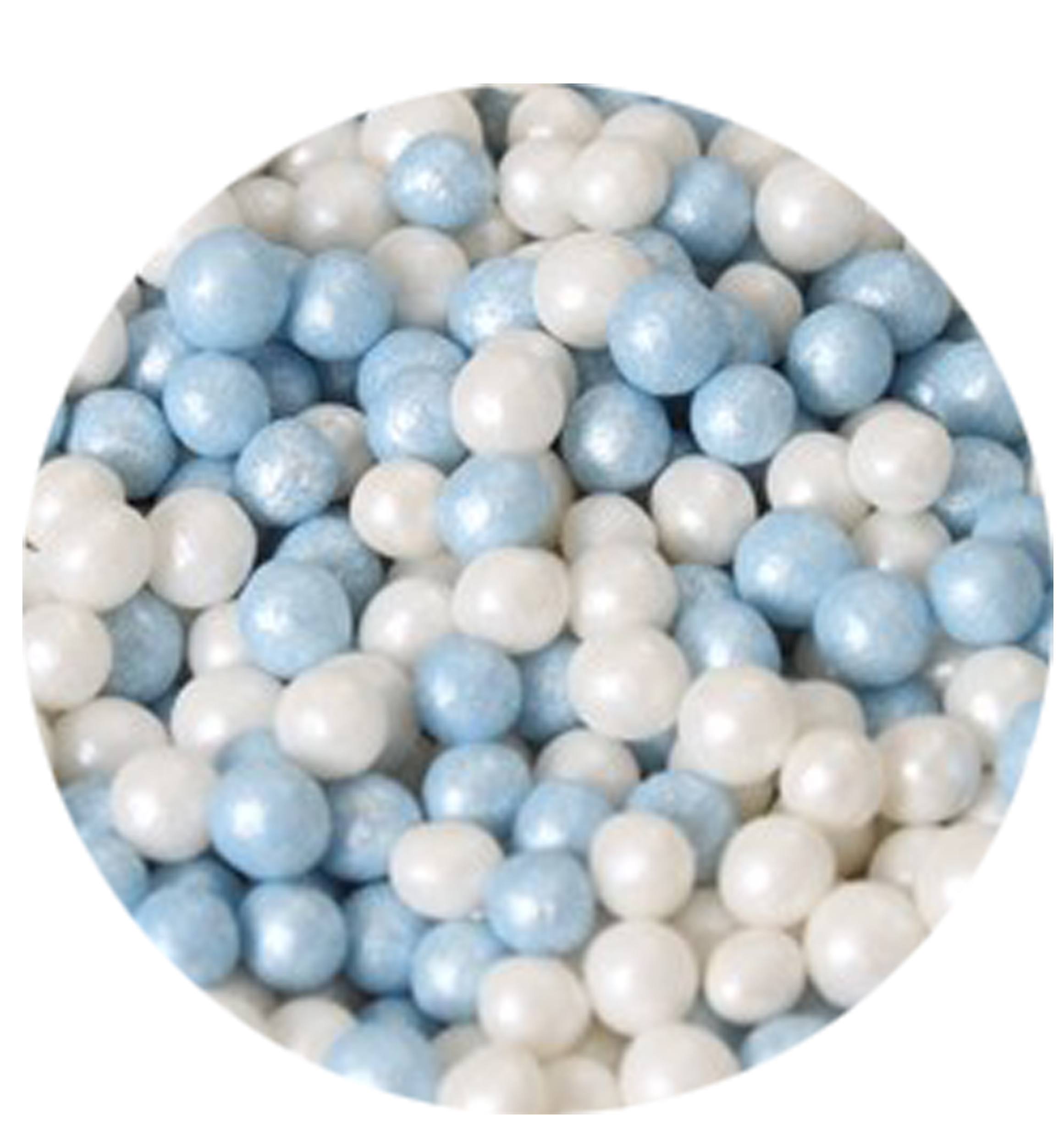 Soft Perlen blau/weiß