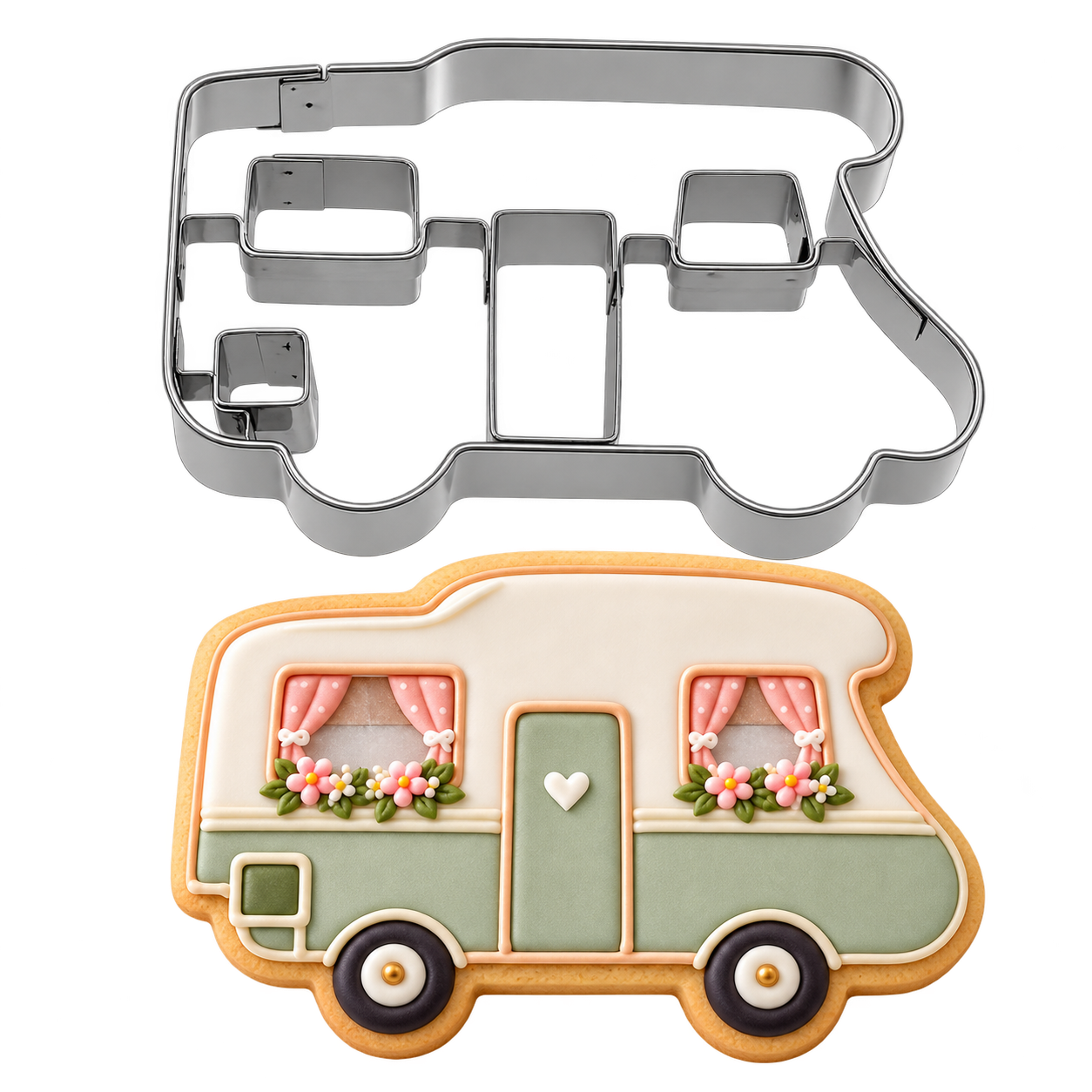 Ausstecher Wohnmobil / Wohnwagen 8 cm – mit Innenprägung