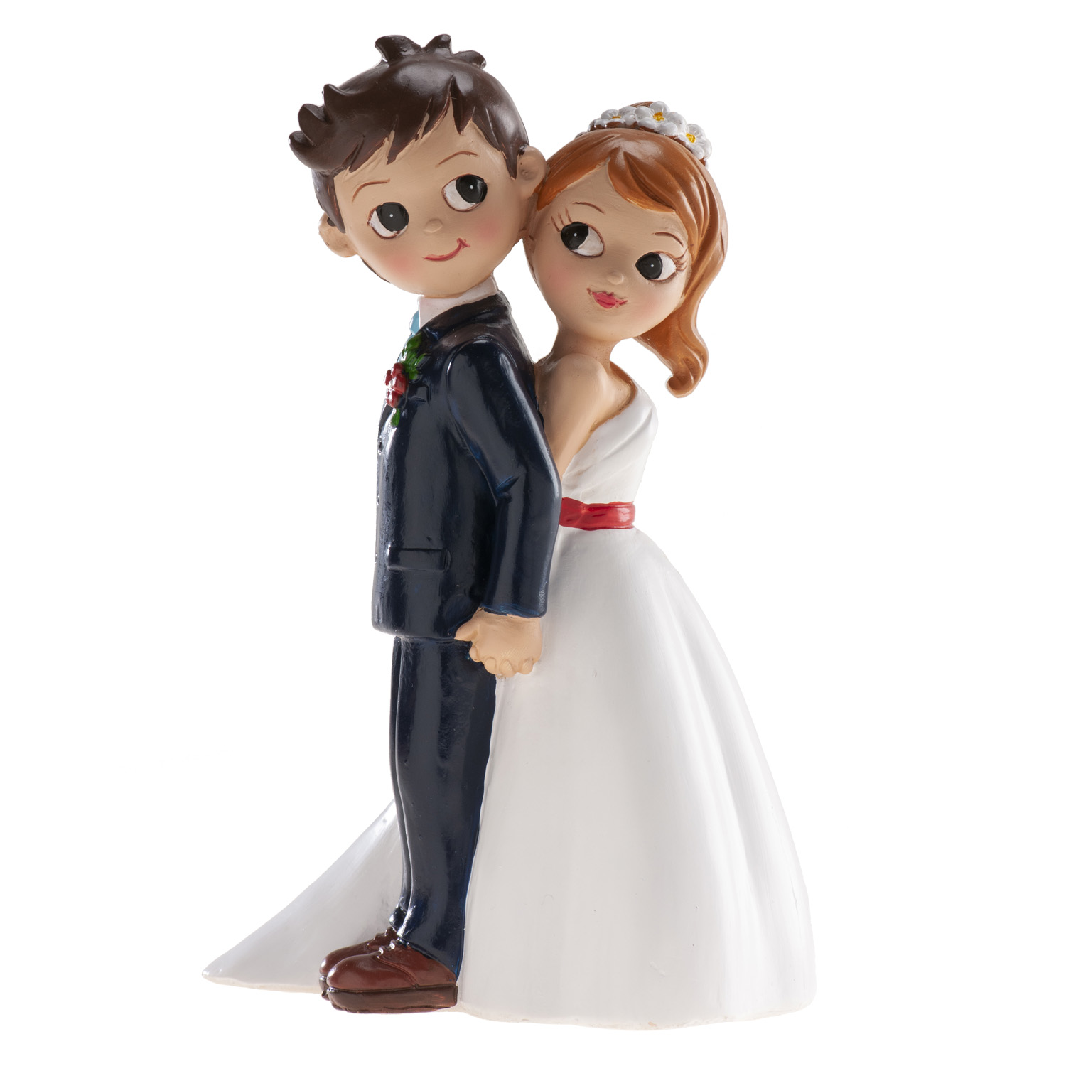 Tortenfigur Wedding Couple with Backs 16 cm – Eleganter Hochzeitstorten-Cake Topper