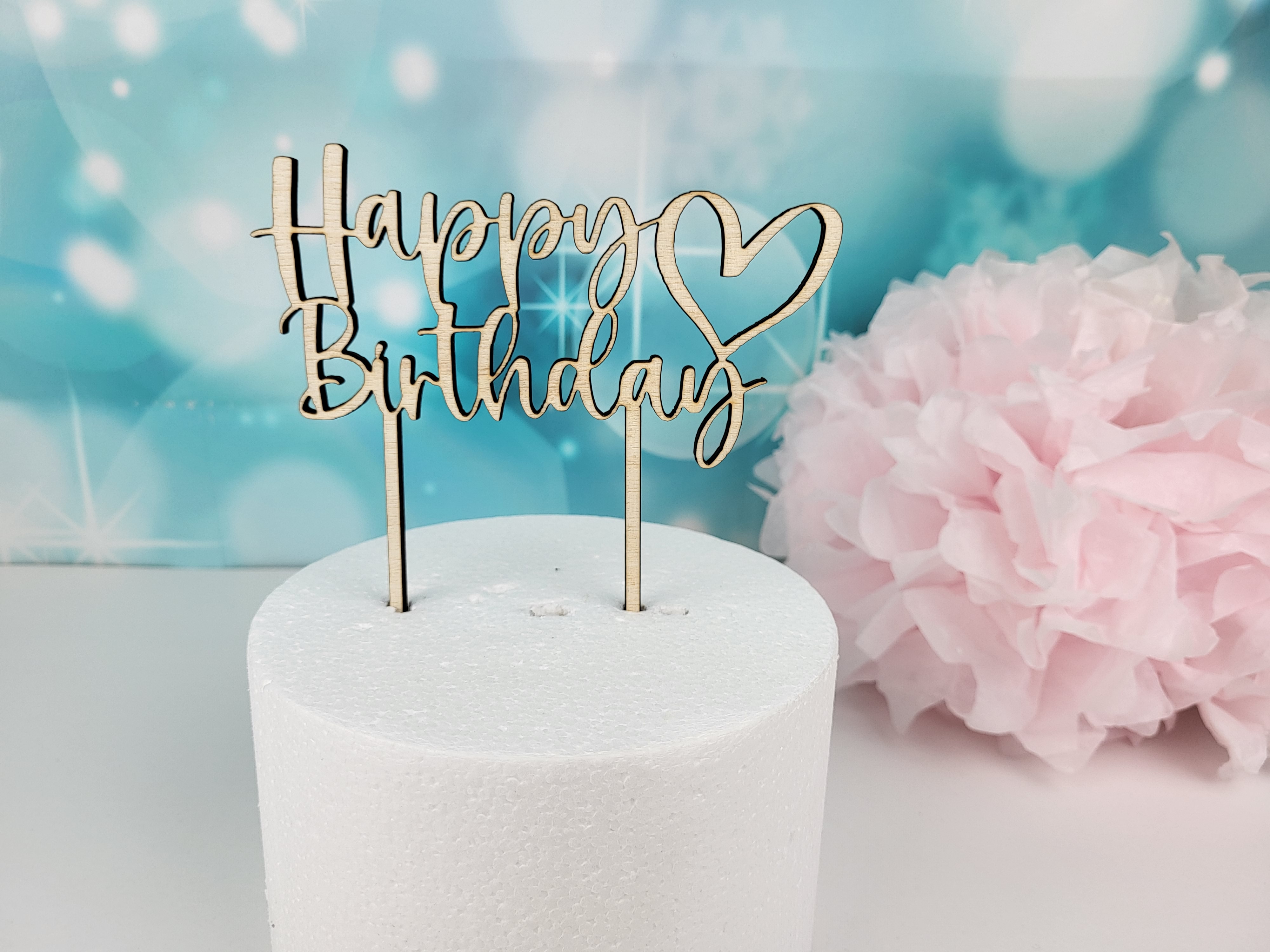 Cake Topper Happy Birthday 