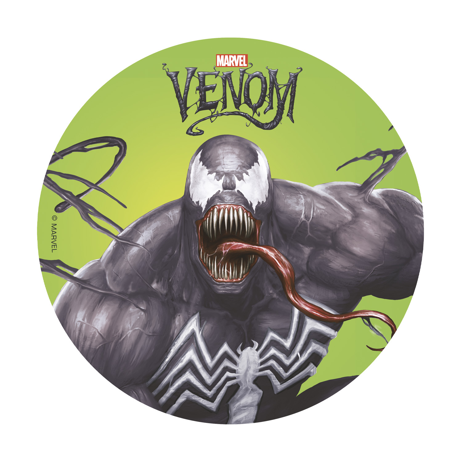 Tortenaufleger Oblate Venom 20 cm – essbare Tortendeko von Marvel