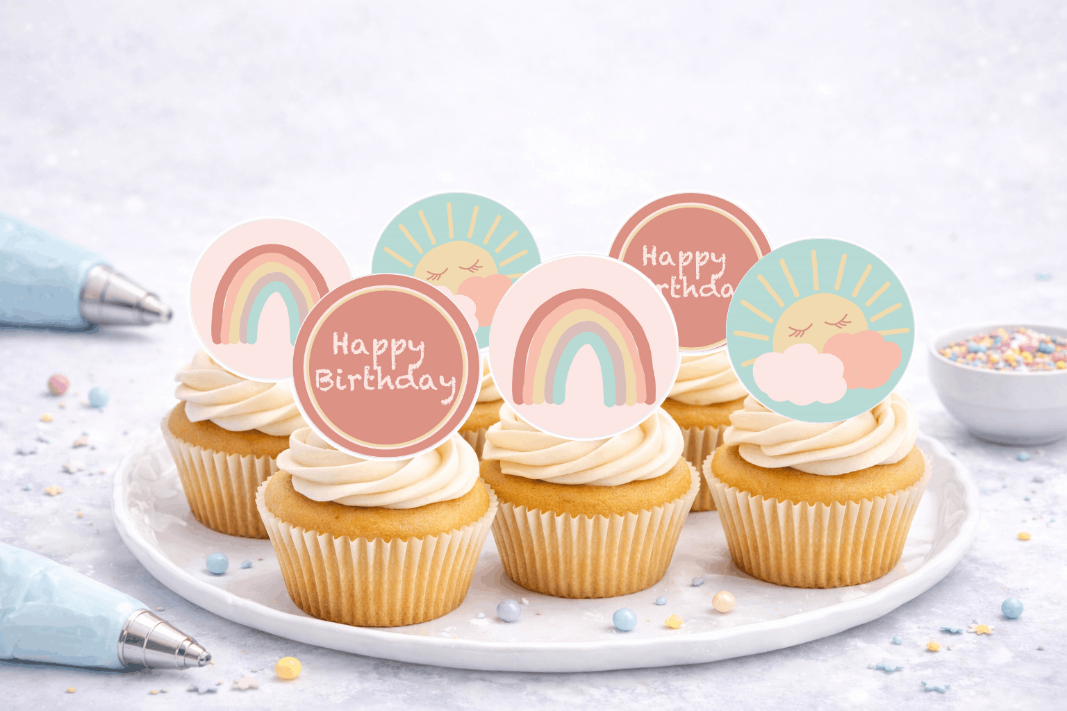 Muffinaufleger Geburtstag 