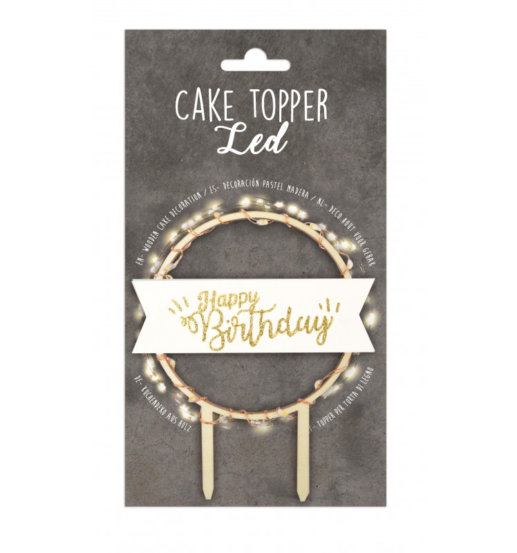 Cake Topper LED Happy Birthday
