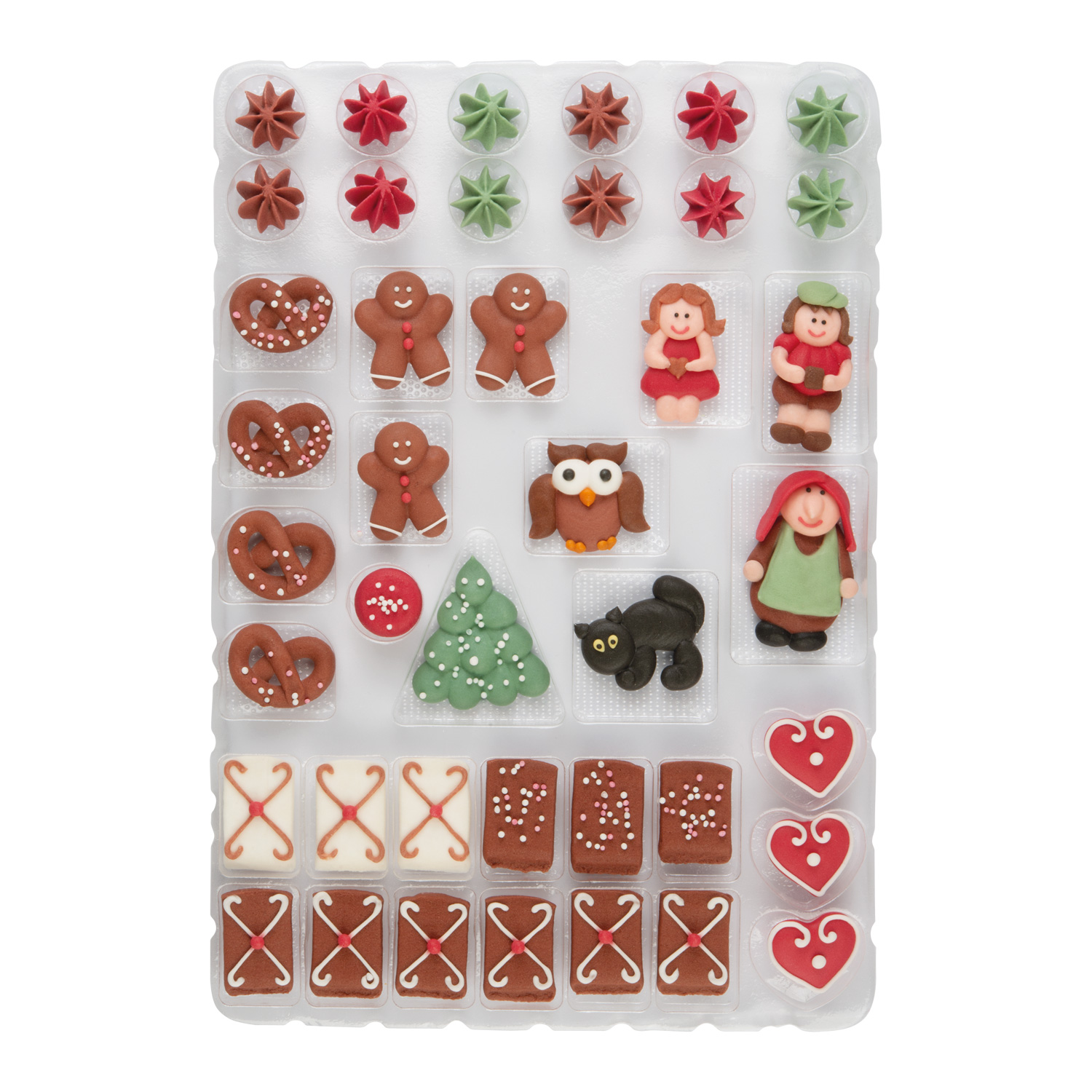 Zuckerdekoration Hexenhaus & Lebkuchenhaus – 41-teiliges Set