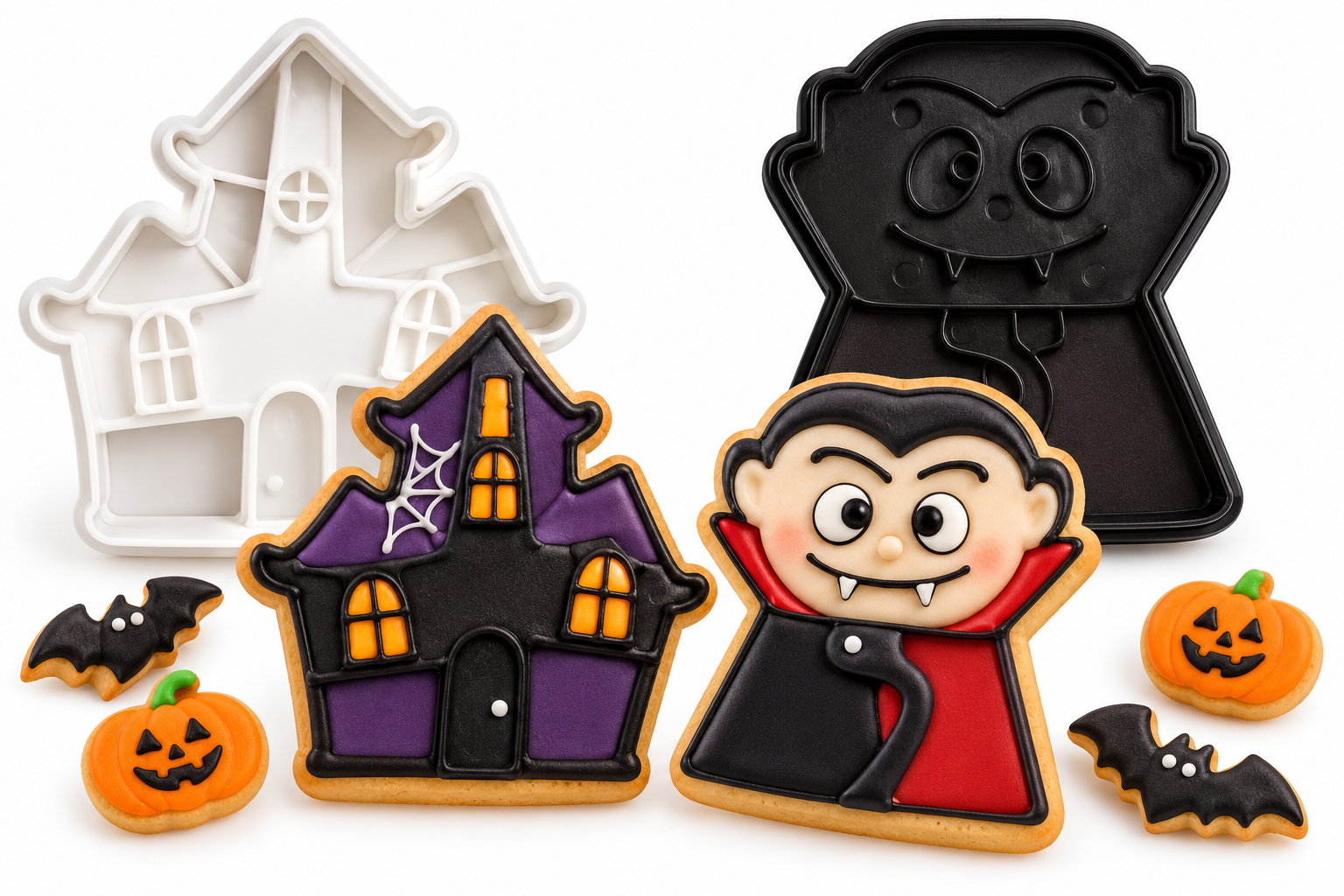 Halloween Ausstecher-Set Vampir & Spukschloss | 2-teilig