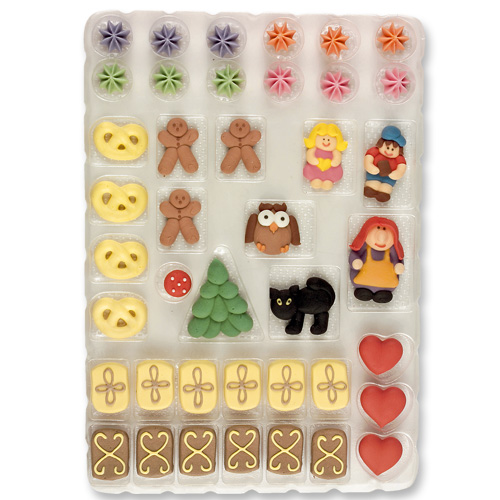 Zuckerdekoration Dekor für Hexenhaus 41 Teile