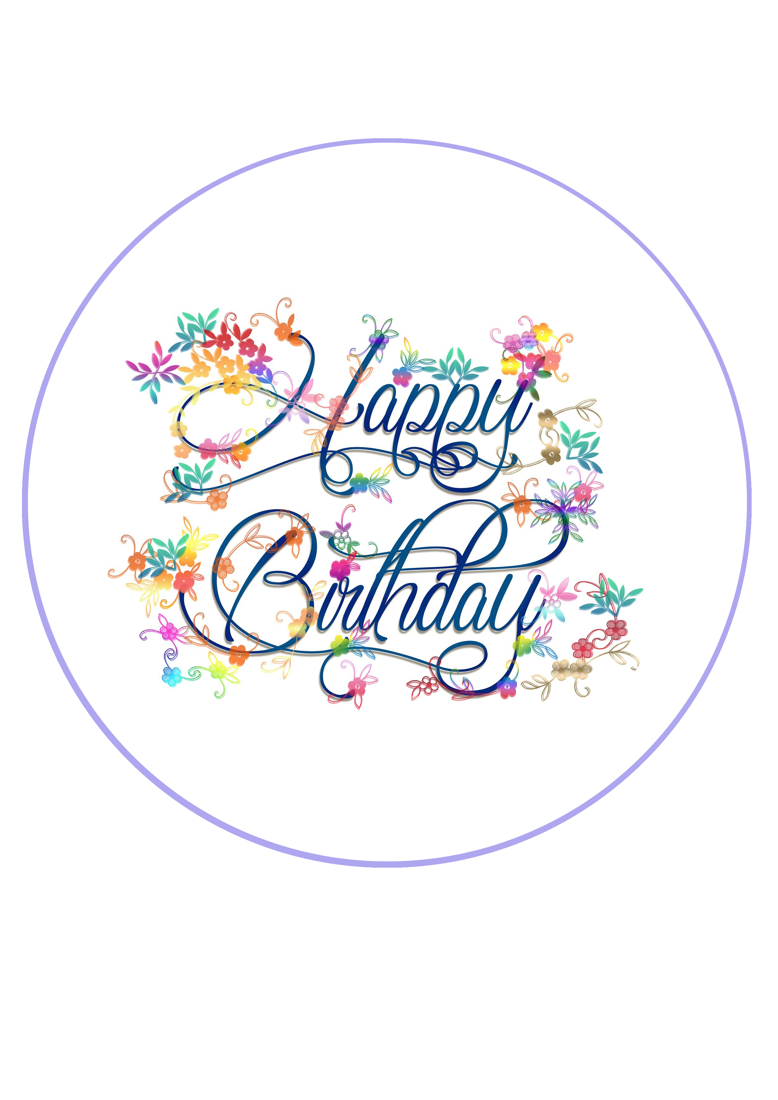 Tortenaufleger Geburtstag