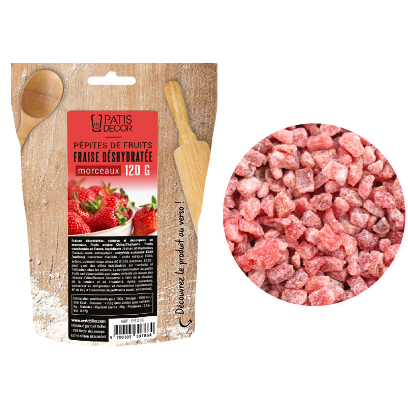 Gefriergetrocknete Erdbeerstückchen – 120 g