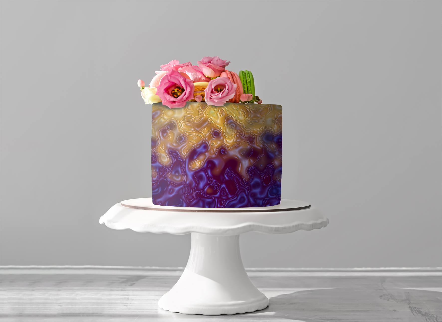 Deko Fondant gelb-lila